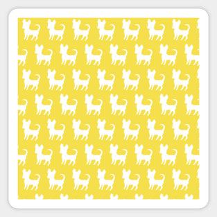 Chihuahua silhouette print (large) Pantone Illuminating Yellow Sticker